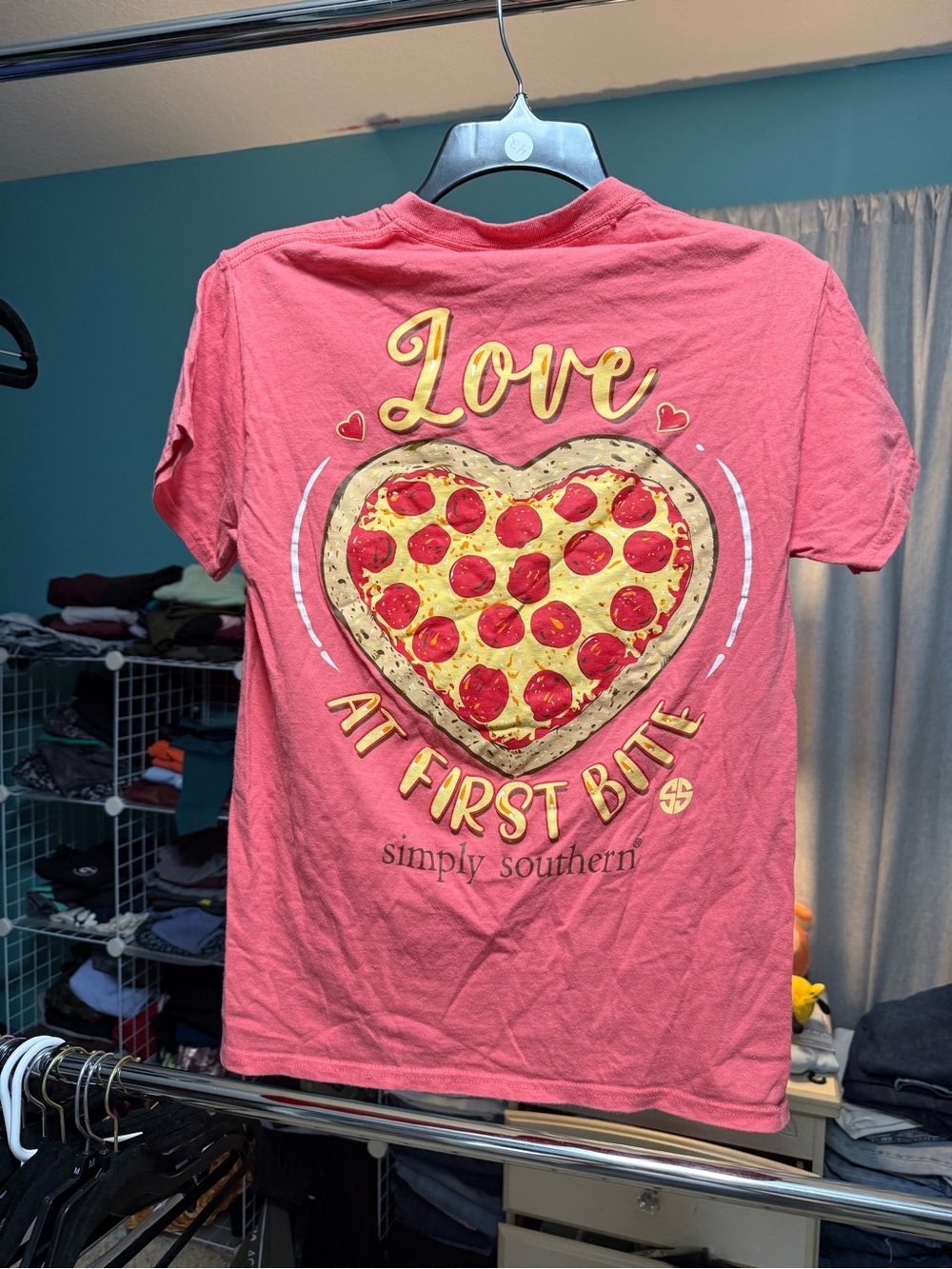 Simply Southern Love at First Bite Pizza Graphic Tee